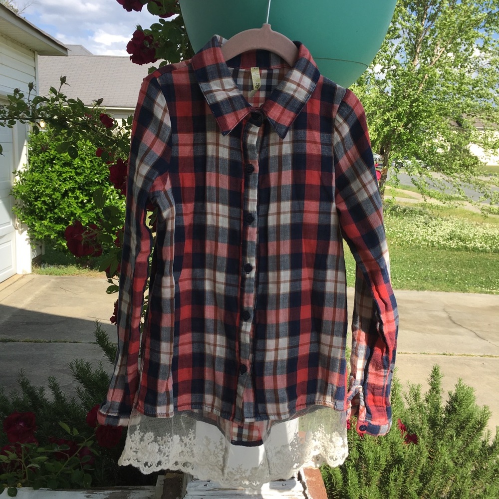 Frilly flannel shirt